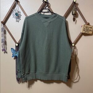 Aerie Olive Ribbed Pullover